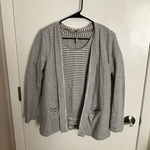 Jockey 3 Piece Striped Woman’s Pajama Set